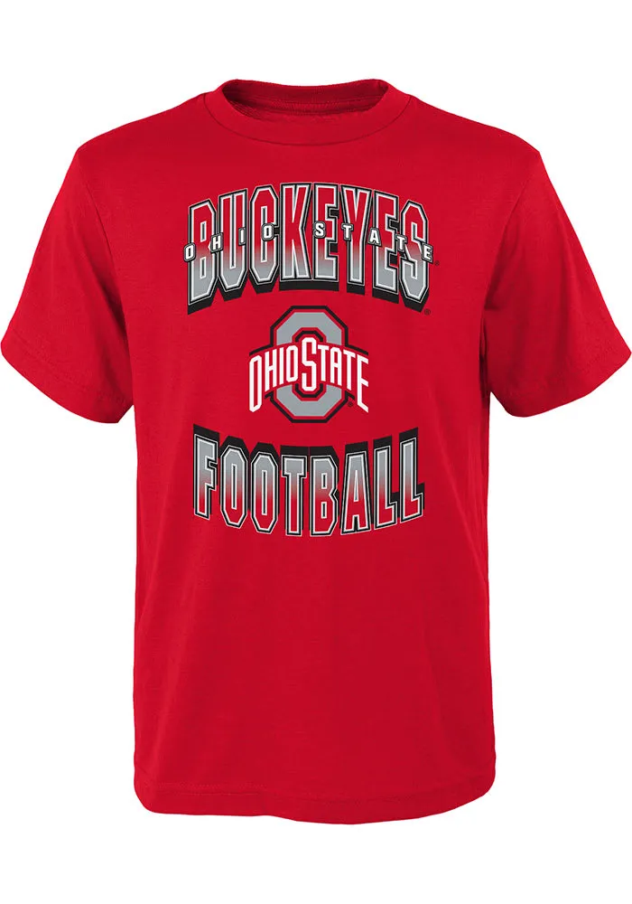 Ohio State Buckeyes Youth Red Forward Progress Short Sleeve T-Shirt