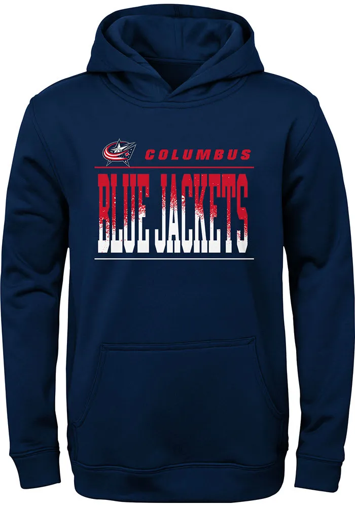 Columbus Blue Jackets Youth Navy Play By Long Sleeve Hoodie