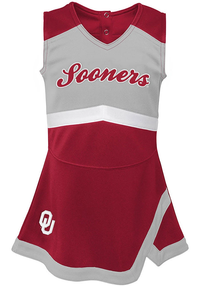 Oklahoma Sooners Baby Cardinal Captain Dress Set Cheer