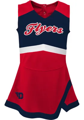 Dayton Flyers Girls Navy Blue Captain Dress Cheer Set