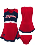 Dayton Flyers Girls Navy Blue Captain Dress Cheer Set