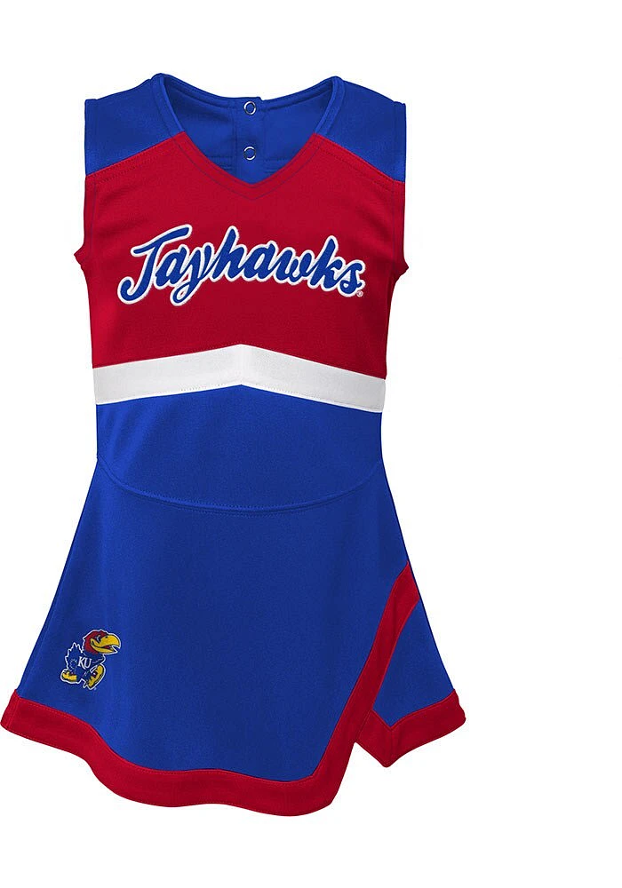 Kansas Jayhawks Girls Blue Captain Dress Set Cheer