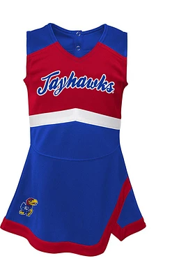 Kansas Jayhawks Girls Blue Captain Dress Set Cheer