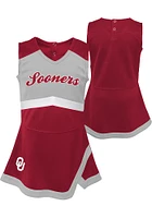 Oklahoma Sooners Girls Cardinal Captain Dress Set Cheer