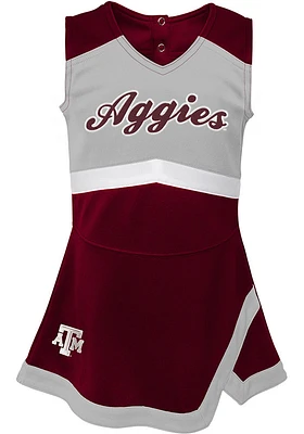 Texas A&M Aggies Girls Maroon Captain Dress Set Cheer