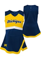 Michigan Wolverines Girls Blue Captain Dress Set Cheer