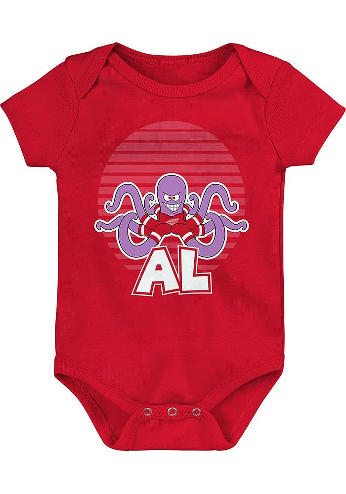 Outer Stuff Al The Octopus Detroit Red Wings Baby Mascot Pride Short Sleeve One Piece