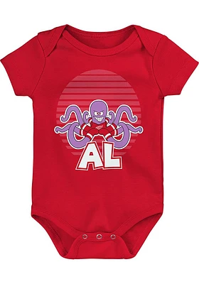 Outer Stuff Al The Octopus Detroit Red Wings Baby Mascot Pride Short Sleeve One Piece