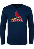 St Louis Cardinals Toddler Navy Blue Primary Logo Long Sleeve T-Shirt