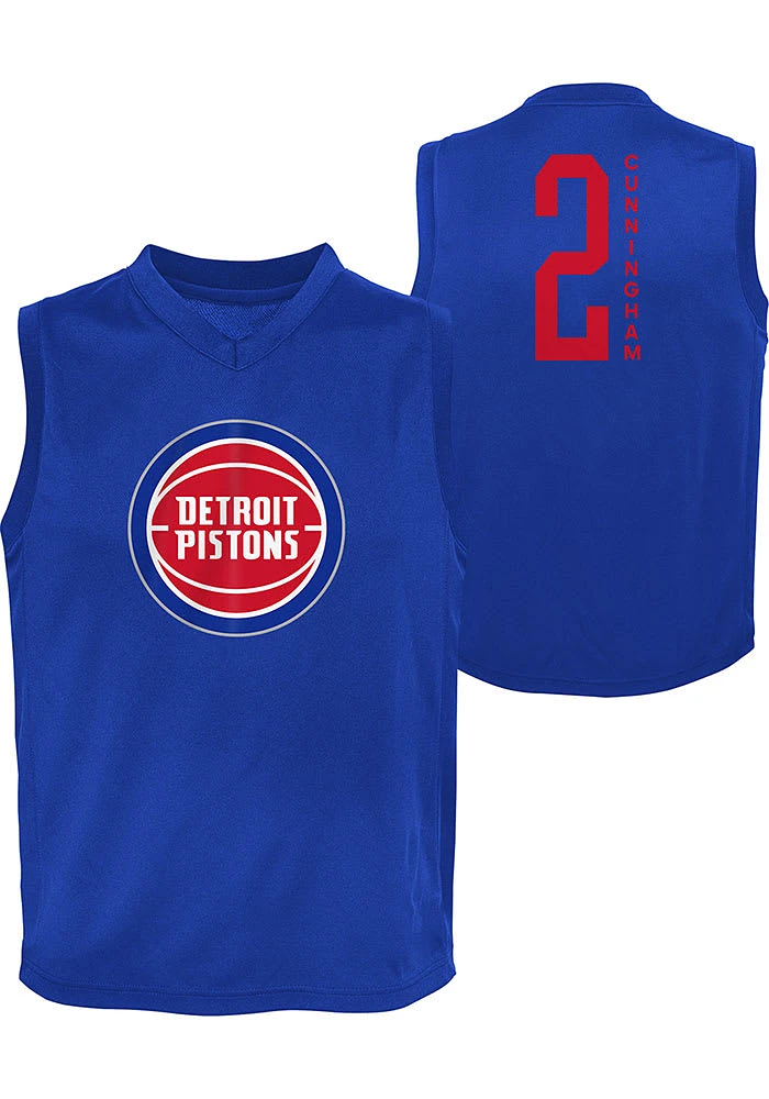Cade Cunningham Outer Stuff Detroit Pistons Youth Primary N and Blue Basketball Jersey