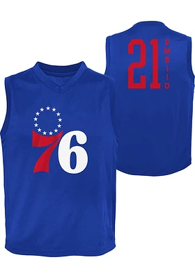 Joel Embiid  Outer Stuff Philadelphia 76ers Youth Primary N and Blue Basketball Jersey