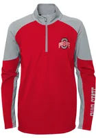 Ohio State Buckeyes Boys Red Audible Long Sleeve Qtr Zip