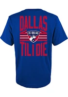 FC Dallas Youth Blue Slogan Back Short Sleeve T-Shirt