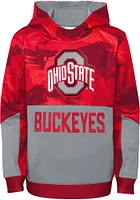 Ohio State Buckeyes Boys Red Covert Long Sleeve Hooded Sweatshirt