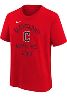 Nike Cleveland Guardians Youth Red Local Rocker Short Sleeve T-Shirt