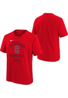 Nike Cleveland Guardians Youth Red Local Rocker Short Sleeve T-Shirt