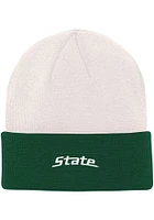 Michigan State Spartans Ivory Bone Crown Cuff Youth Knit Hat