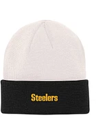 Pittsburgh Steelers Ivory Bone Crown Cuff Youth Knit Hat