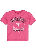 Texas Longhorns Infant Girls Cutest Short Sleeve T-Shirt Pink