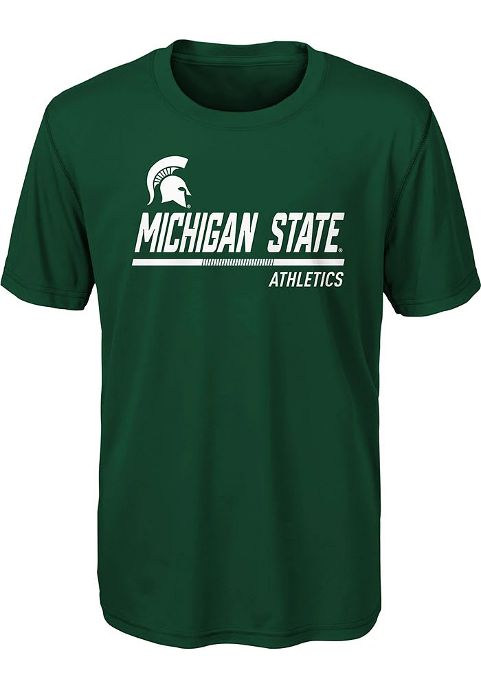 Michigan State Spartans Boys Green Engaged Short Sleeve T-Shirt