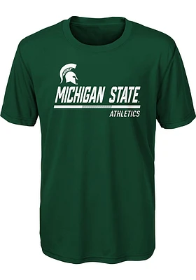 Michigan State Spartans Boys Green Engaged Short Sleeve T-Shirt