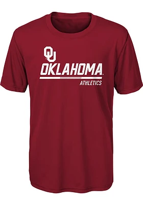Oklahoma Sooners Boys Cardinal Engaged Short Sleeve T-Shirt