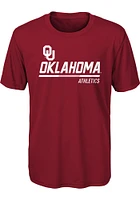 Oklahoma Sooners Boys Cardinal Engaged Short Sleeve T-Shirt