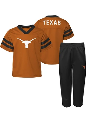 Texas Longhorns Infant Burnt Orange Mascot Red Zone SS Set Top and Bottom
