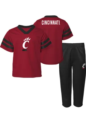 Cincinnati Bearcats Toddler Red Mascot Zone SS Set Top and Bottom