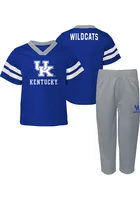 Kentucky Wildcats Toddler Blue Mascot Red Zone SS Set Top and Bottom