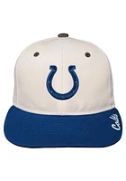 Indianapolis Colts Ivory Bone Crown Flatbrim Youth Snapback Hat