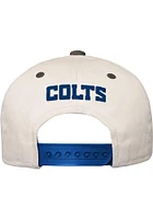 Indianapolis Colts Ivory Bone Crown Flatbrim Youth Snapback Hat
