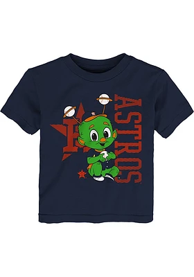 Orbit  Outer Stuff Houston Astros Toddler Navy Blue Baby Mascot Short Sleeve T-Shirt