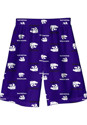 K-State Wildcats Youth Purple All Over Logo Short Sleep Pants