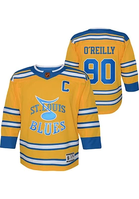 Ryan O'Reilly  St Louis Blues Boys Gold Reverse Retro Premier Hockey Jersey