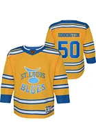 Jordan Binnington  St Louis Blues Boys Gold Reverse Retro Premier Hockey Jersey
