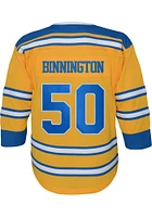 Jordan Binnington  St Louis Blues Boys Gold Reverse Retro Premier Hockey Jersey