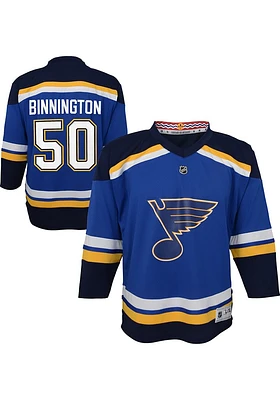 Jordan Binnington  St Louis Blues Boys Blue Replica Home Hockey Jersey