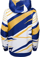 St Louis Blues Boys White Adept Quarterback Long Sleeve Hooded Sweatshirt
