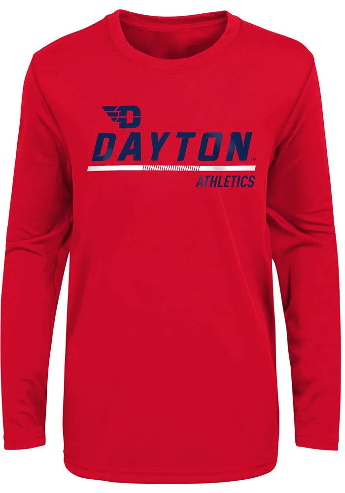 Dayton Flyers Youth Navy Blue Engaged Long Sleeve T-Shirt