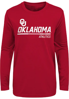 Oklahoma Sooners Boys Cardinal Engaged Long Sleeve T-Shirt