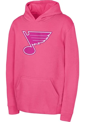 St Louis Blues Girls Pink Prime Long Sleeve Hooded Sweatshirt