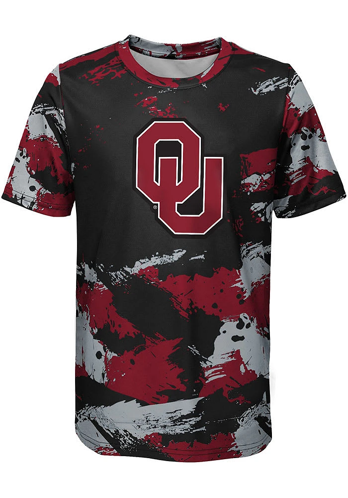 Oklahoma Sooners Youth Cardinal Cross Pattern Short Sleeve T-Shirt