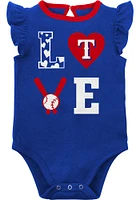 Texas Rangers Baby Blue Love Of Baseball Set One Piece
