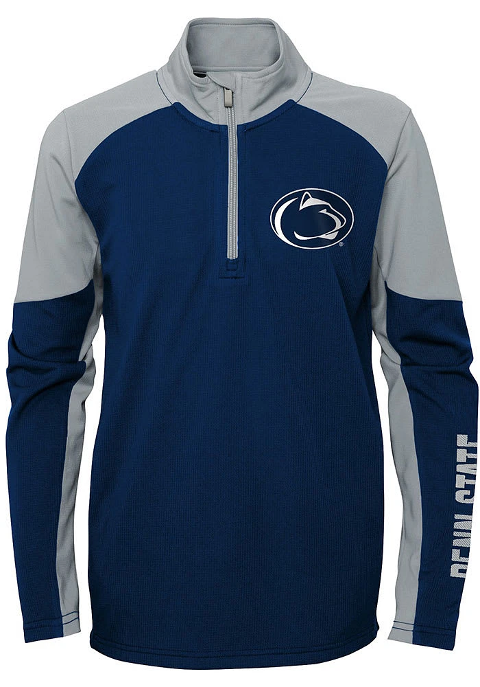 Penn State Nittany Lions Boys Navy Blue Audible Long Sleeve Qtr Zip