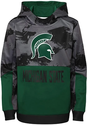 Michigan State Spartans Youth Green Covert Long Sleeve Hoodie