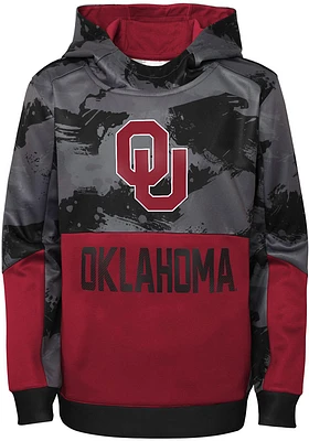 Oklahoma Sooners Youth Cardinal Covert Long Sleeve Hoodie