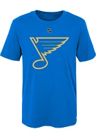 St Louis Blues Youth Light Blue Flat Third Jersey Logo Short Sleeve T-Shirt