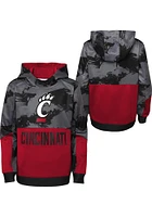 Cincinnati Bearcats Boys Red Covert Long Sleeve Hooded Sweatshirt