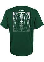 Michigan State Spartans Youth Green Blitz Ball Short Sleeve T-Shirt
